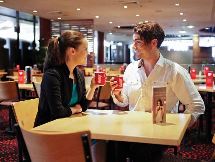 Nescafe coffee at the table for two